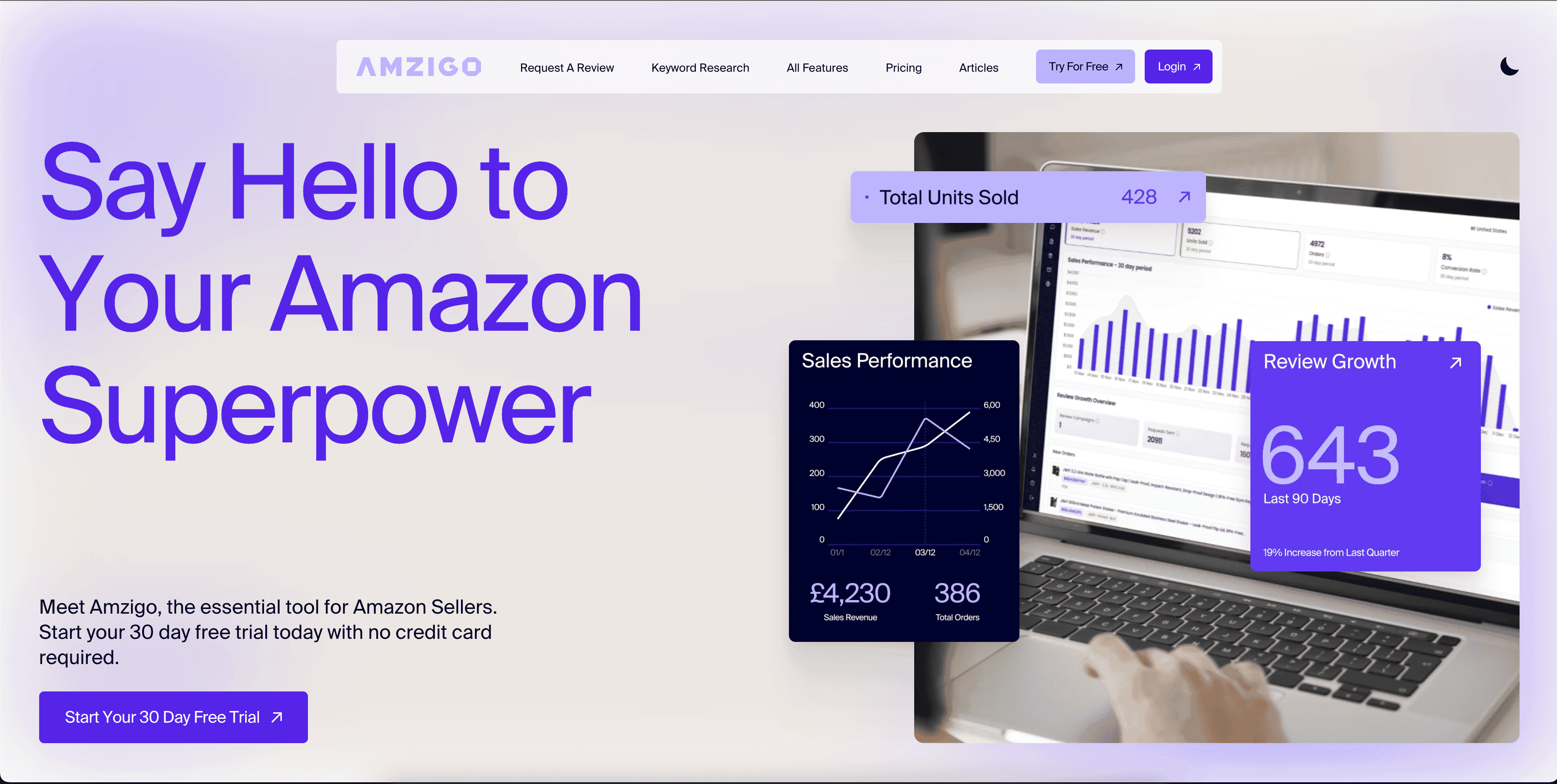 Amzigo: Amazon Analytics - E-Commerce SaaS Case Study by Parallel Loop